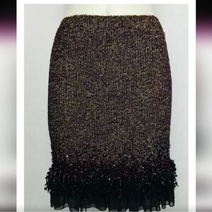 Lafayette 148 Skirt with sequins and Lace 10